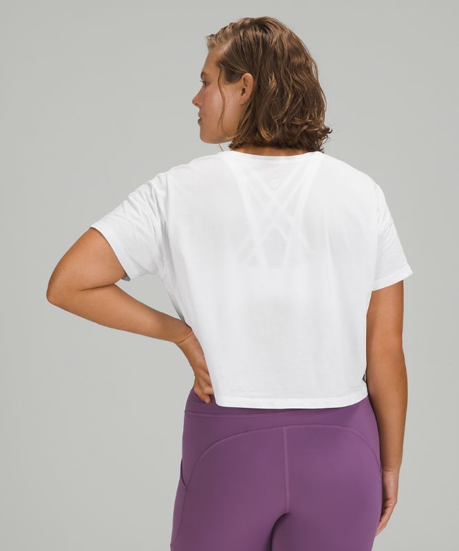 Camiseta Lululemon Cates Tee Mujer Blancos | 28634-NKQG