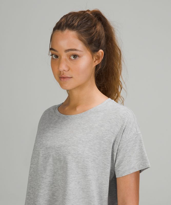 Camiseta Lululemon Cates Tee Mujer Grises Claro | 43127-QCGP