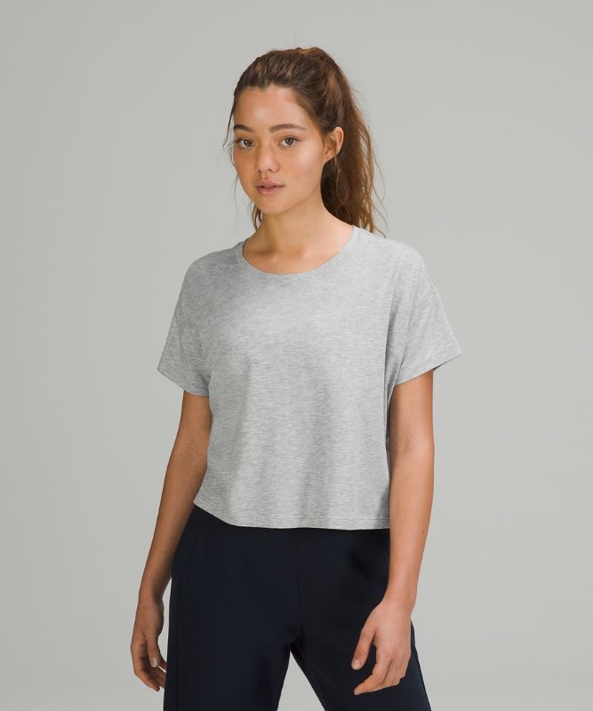 Camiseta Lululemon Cates Tee Mujer Grises Claro | 43127-QCGP