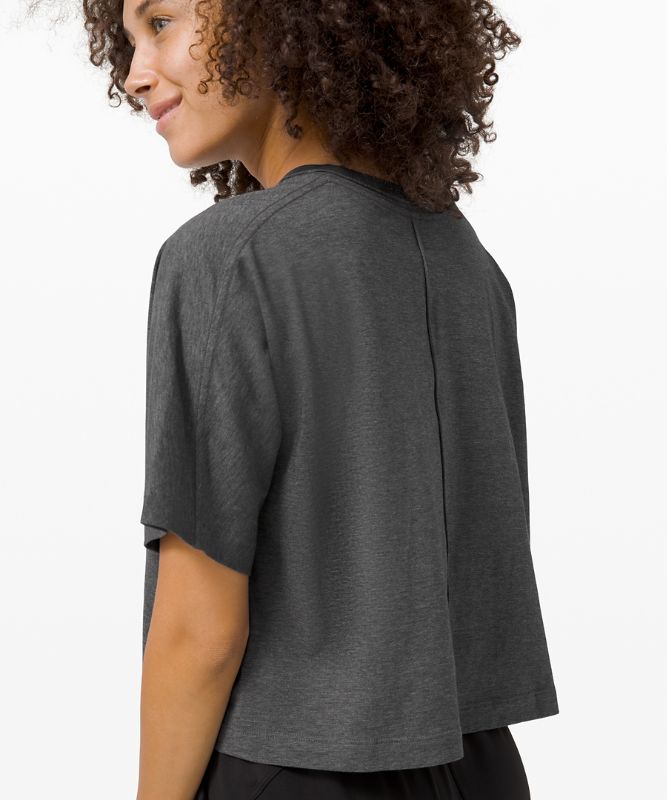 Camiseta Lululemon Check the Box Short Sleeve Mujer Grises Oscuro | 70213-KTWP