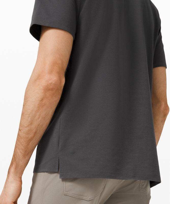 Camiseta Lululemon Chest Pocket Relaxed Fit T Hombre Grises Oscuro | 40632-FDZP