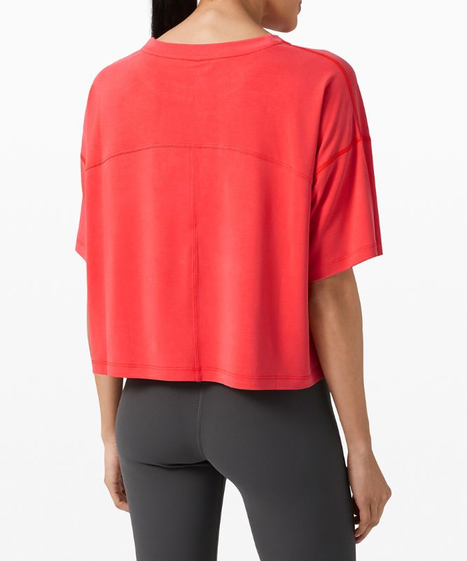 Camiseta Lululemon Ease of It All Short Sleeve Mujer Rojos | 85294-RZSQ