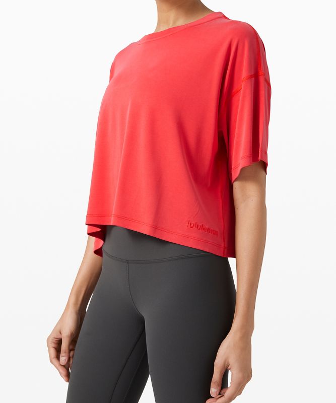 Camiseta Lululemon Ease of It All Short Sleeve Mujer Rojos | 85294-RZSQ