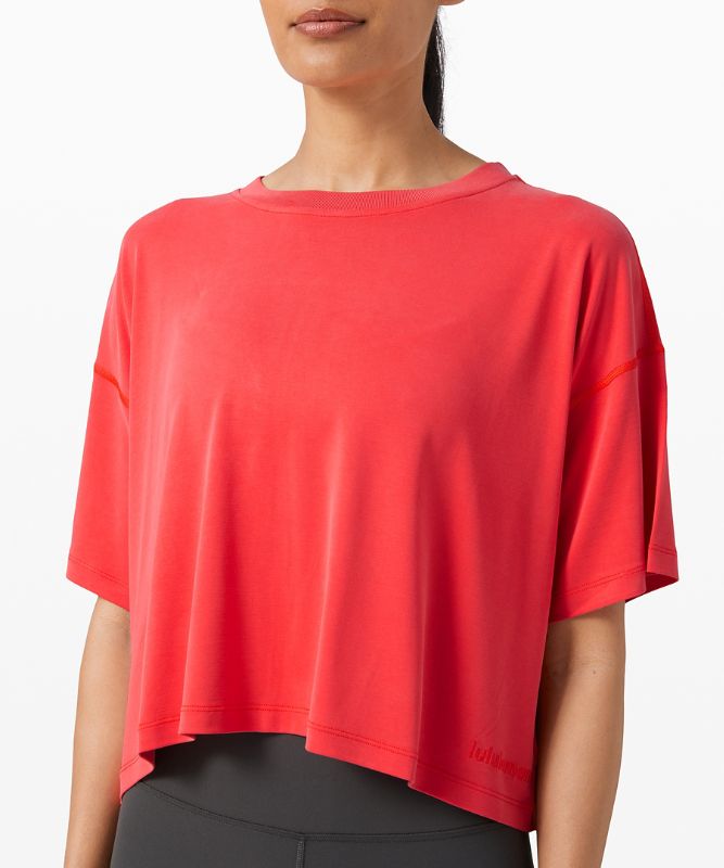 Camiseta Lululemon Ease of It All Short Sleeve Mujer Rojos | 85294-RZSQ