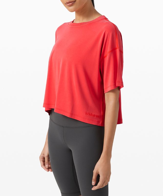 Camiseta Lululemon Ease of It All Short Sleeve Mujer Rojos | 85294-RZSQ