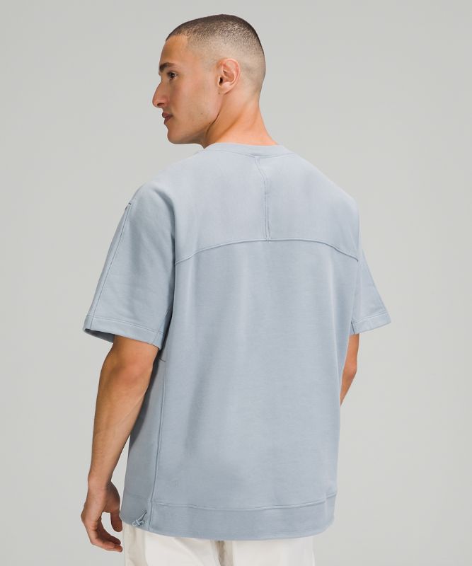 Camiseta Lululemon French Terry Oversized Short Sleeve Crew Hombre Chambray | 79416-DZWS