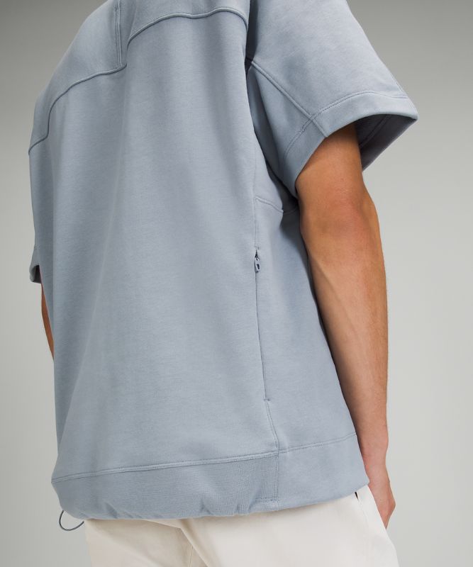 Camiseta Lululemon French Terry Oversized Short Sleeve Crew Hombre Chambray | 79416-DZWS