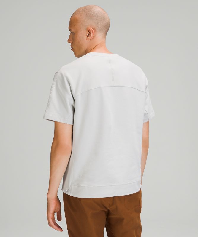 Camiseta Lululemon French Terry Oversized Short Sleeve Crew Hombre Vapor | 63841-ZHSY