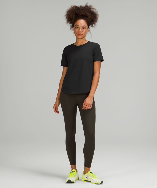 Camiseta Lululemon High Neck Running and Training Short Sleeve Mujer Negros | 08792-CGOV