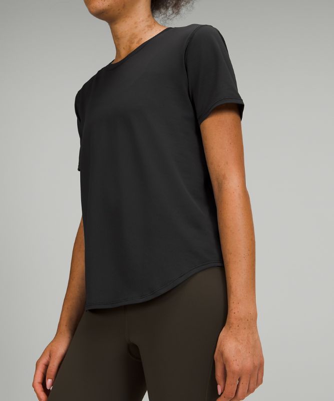 Camiseta Lululemon High Neck Running and Training Short Sleeve Mujer Negros | 08792-CGOV