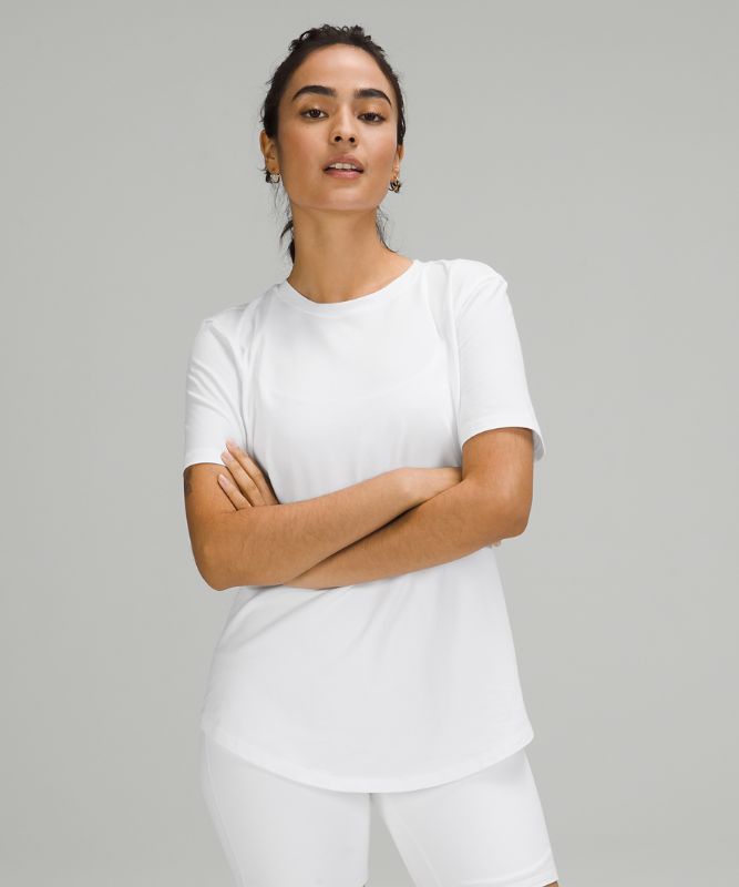 Camiseta Lululemon Love Crew Mujer Blancos | 19246-HZAR