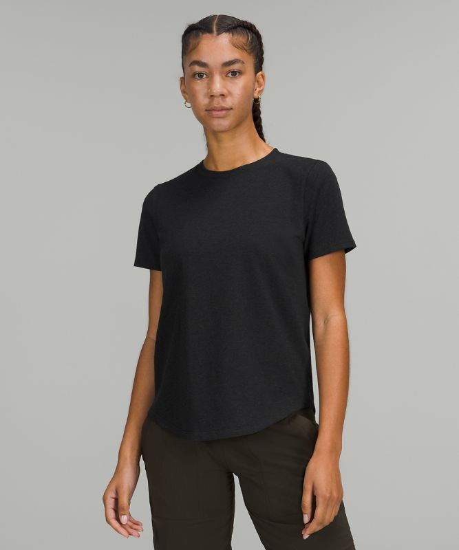 Camiseta Lululemon Love Crew Mujer Negros | 38902-HPOS