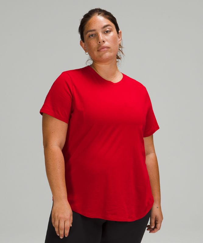 Camiseta Lululemon Love Crew Short Sleeve Mujer Rojos Oscuro | 72193-EYCR