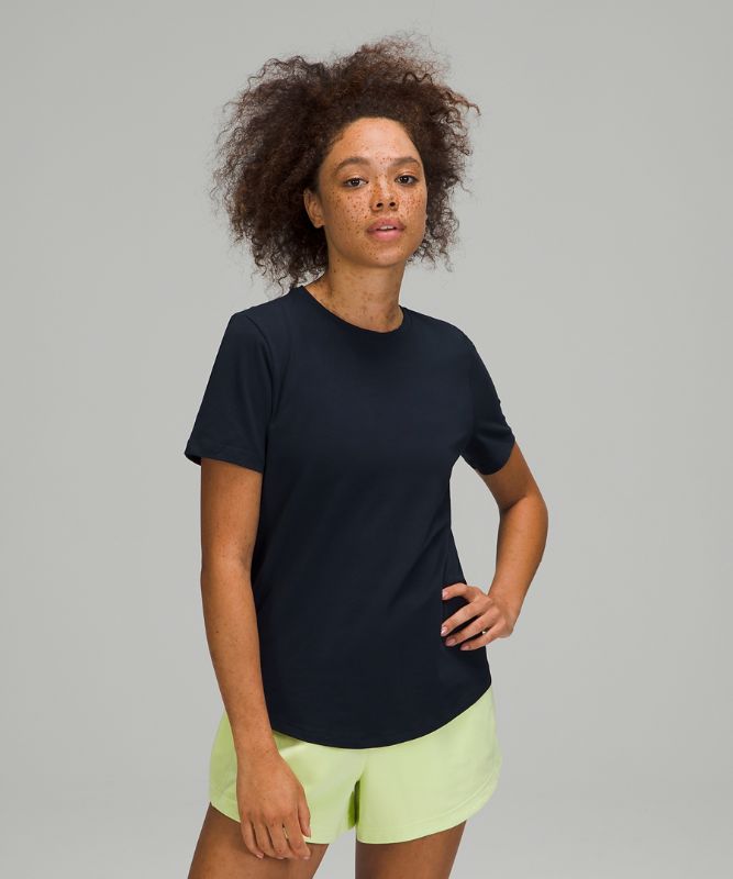 Camiseta Lululemon Love Crew Short Sleeve Mujer Azul Marino | 05918-UJRB