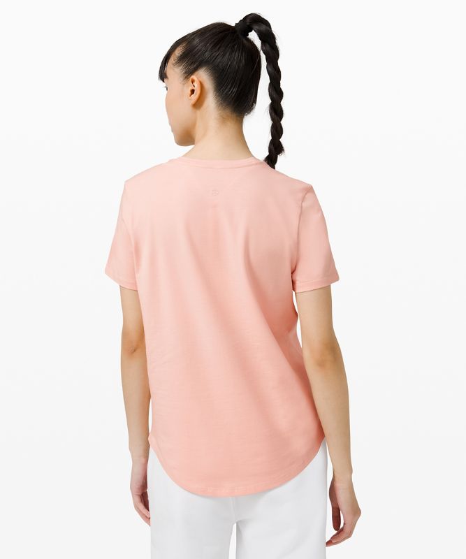 Camiseta Lululemon Love Crew Short Sleeve Mujer Rosas Blancos | 07563-YHPG