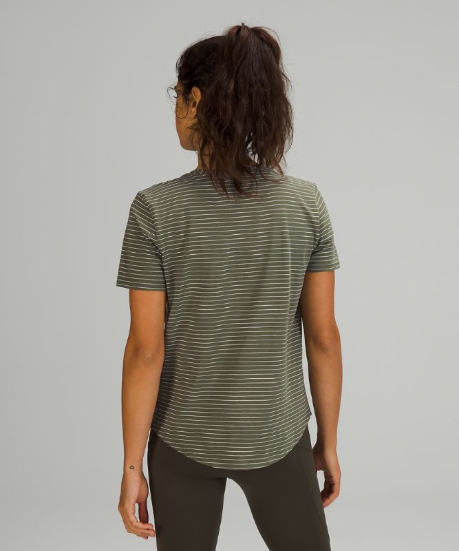 Camiseta Lululemon Love Crew Short Sleeve Mujer Verde Oliva Blancos | 63984-DHCJ