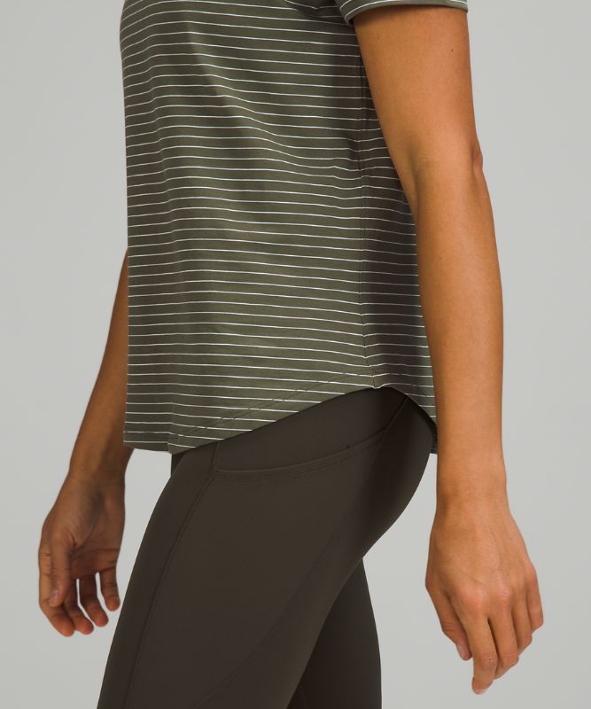 Camiseta Lululemon Love Crew Short Sleeve Mujer Verde Oliva Blancos | 63984-DHCJ