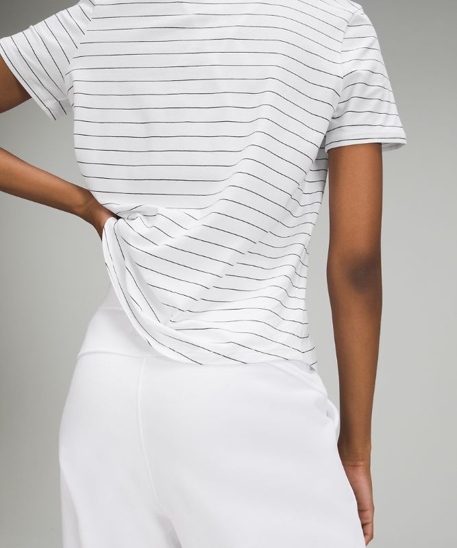 Camiseta Lululemon Love Crew Short Sleeve Mujer Blancos Negros | 95107-VBPD