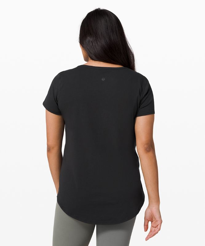 Camiseta Lululemon Love Crew Short Sleeve Lightweight Mujer Negros | 52814-AULS