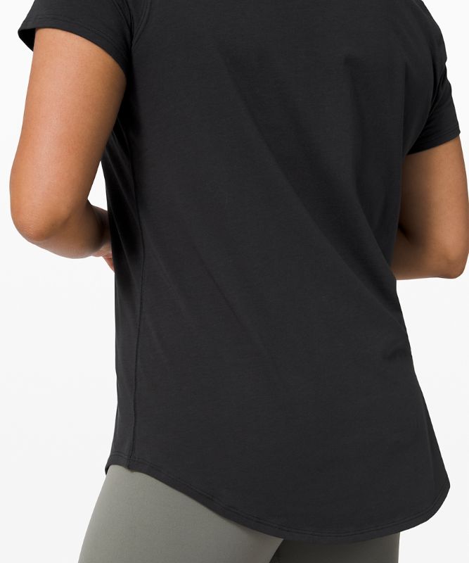 Camiseta Lululemon Love Crew Short Sleeve Lightweight Mujer Negros | 52814-AULS