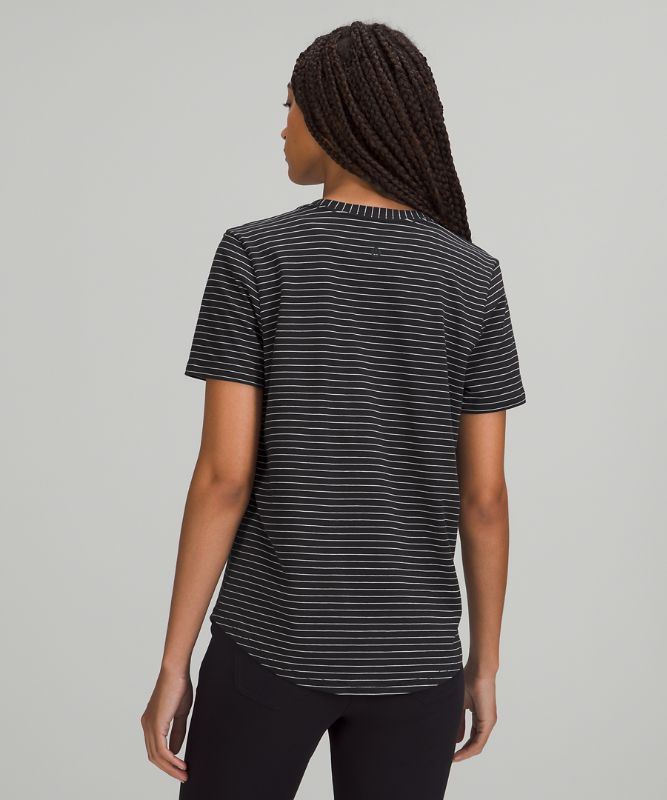 Camiseta Lululemon Love V-Neck Mujer Negros Blancos | 89045-HOJF