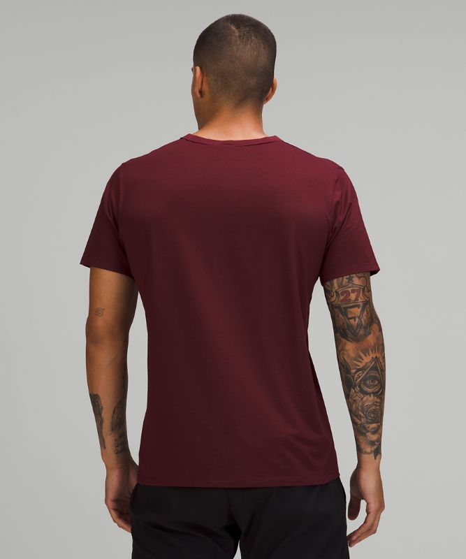 Camiseta Lululemon The Fundamental T Hombre Rojos Vino | 90457-QOHL