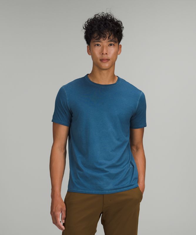 Camiseta Lululemon The Fundamental T Wash Hombre Turquesa Azules | 82059-RZFV