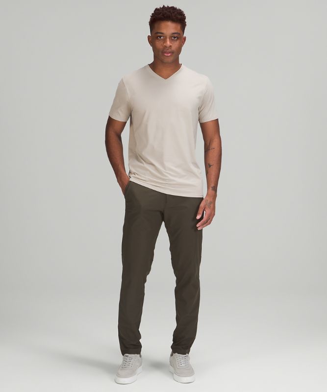 Camiseta Lululemon The Fundamental V Hombre Beige | 30982-KNVH