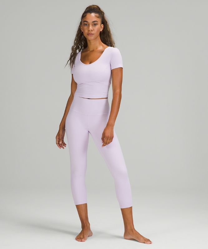 Camiseta Lululemon lululemon Align™ Cropped Mujer Lavanda | 12807-SNFT