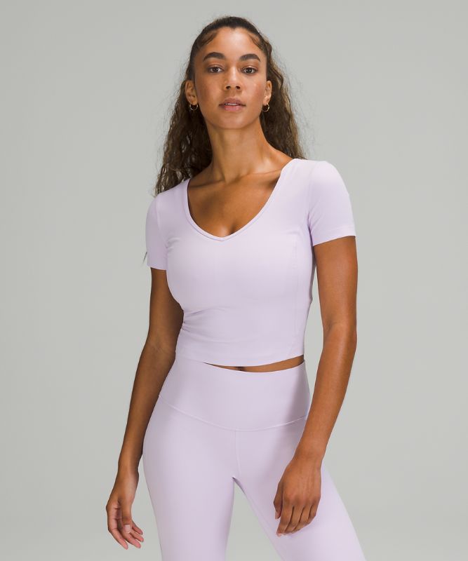 Camiseta Lululemon lululemon Align™ Cropped Mujer Lavanda | 12807-SNFT