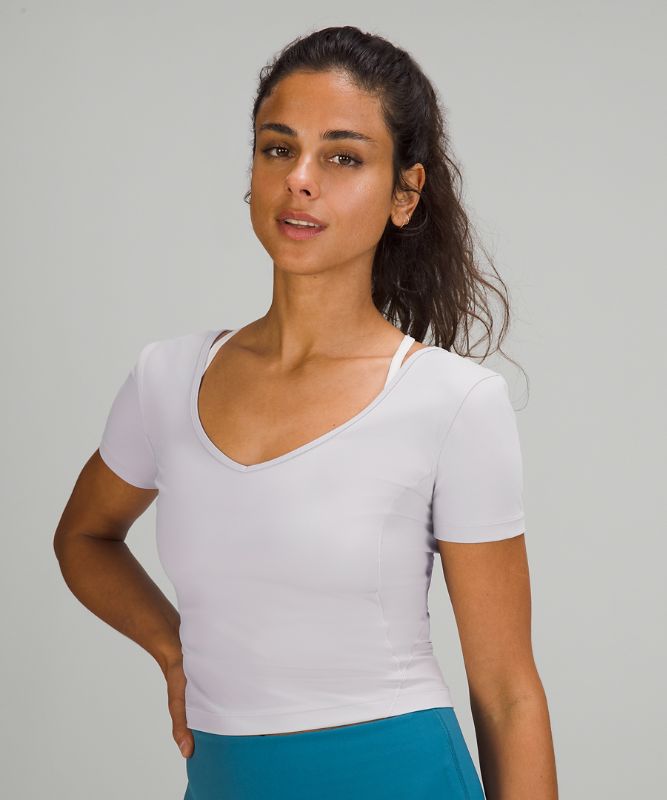 Camiseta Lululemon lululemon Align™ Cropped Mujer Chrome | 42067-HVFW