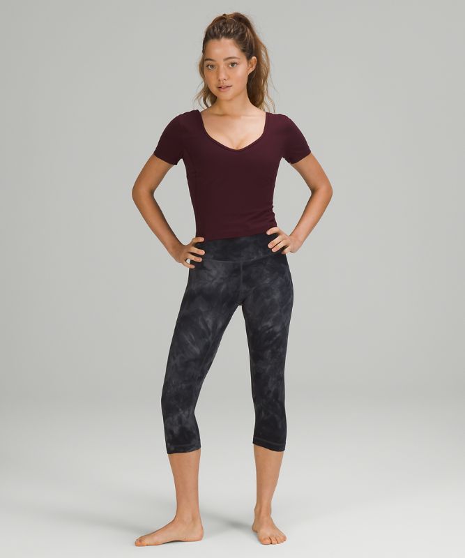 Camiseta Lululemon lululemon Align™ Short Sleeve Mujer Cassis | 27819-WPOT