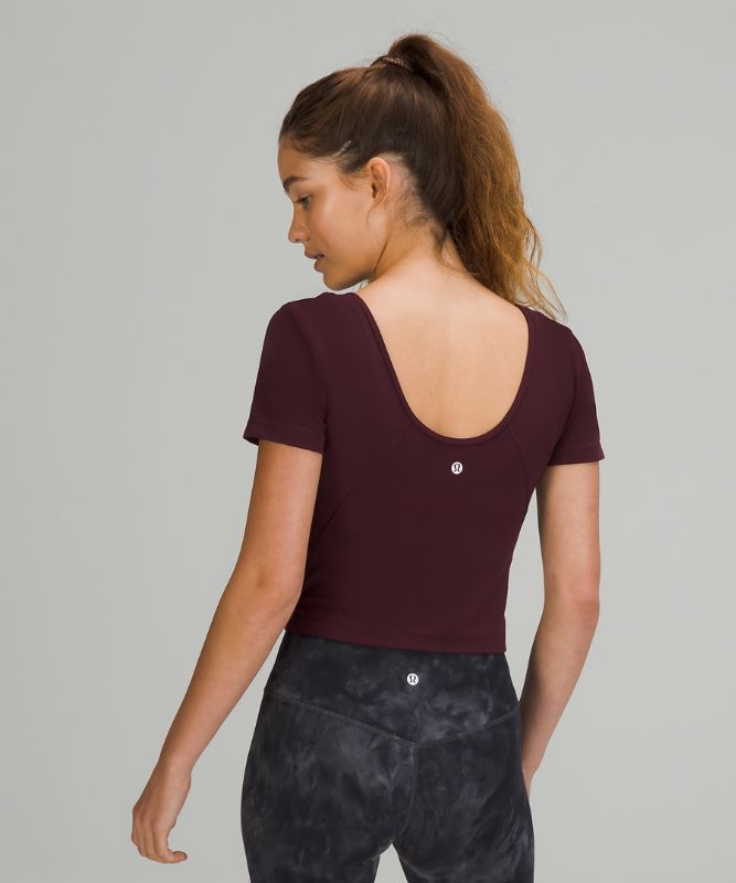 Camiseta Lululemon lululemon Align™ Short Sleeve Mujer Cassis | 27819-WPOT