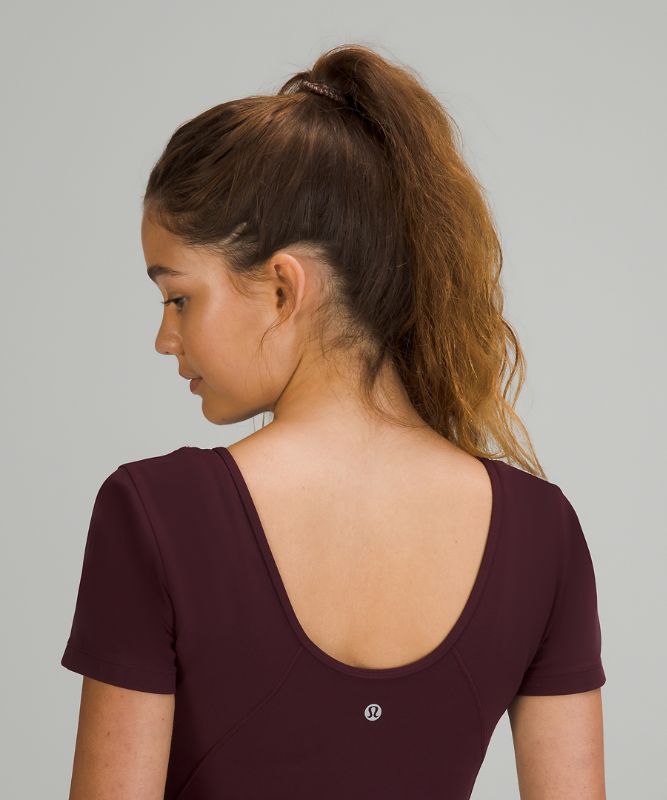 Camiseta Lululemon lululemon Align™ Short Sleeve Mujer Cassis | 27819-WPOT