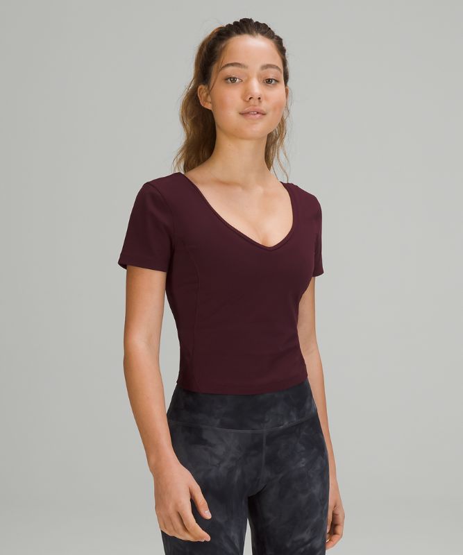 Camiseta Lululemon lululemon Align™ Short Sleeve Mujer Cassis | 27819-WPOT