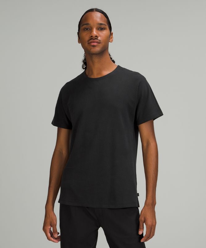 Camiseta Lululemon lululemon lab Jacquard Short Sleeve Hombre Negros | 69548-YNLM