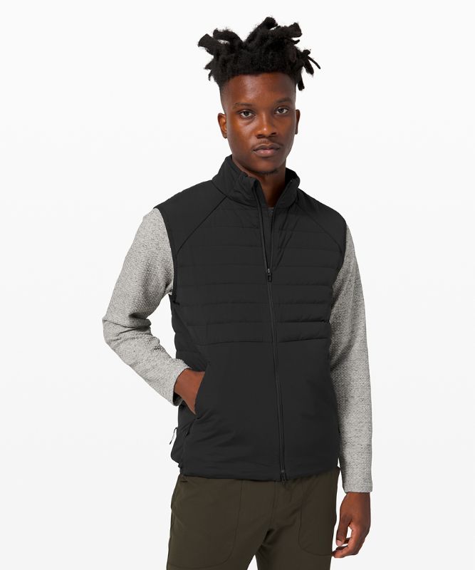 Chaleco Lululemon Down for It All Hombre Negros | 75620-DLFG