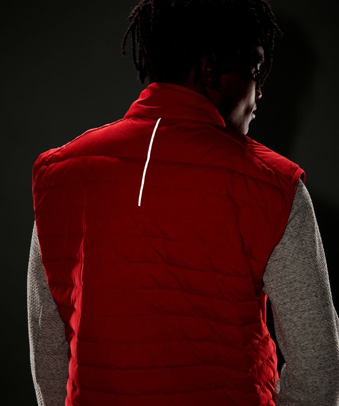 Chaleco Lululemon Down for It All Hombre Rojos | 19287-FTYE