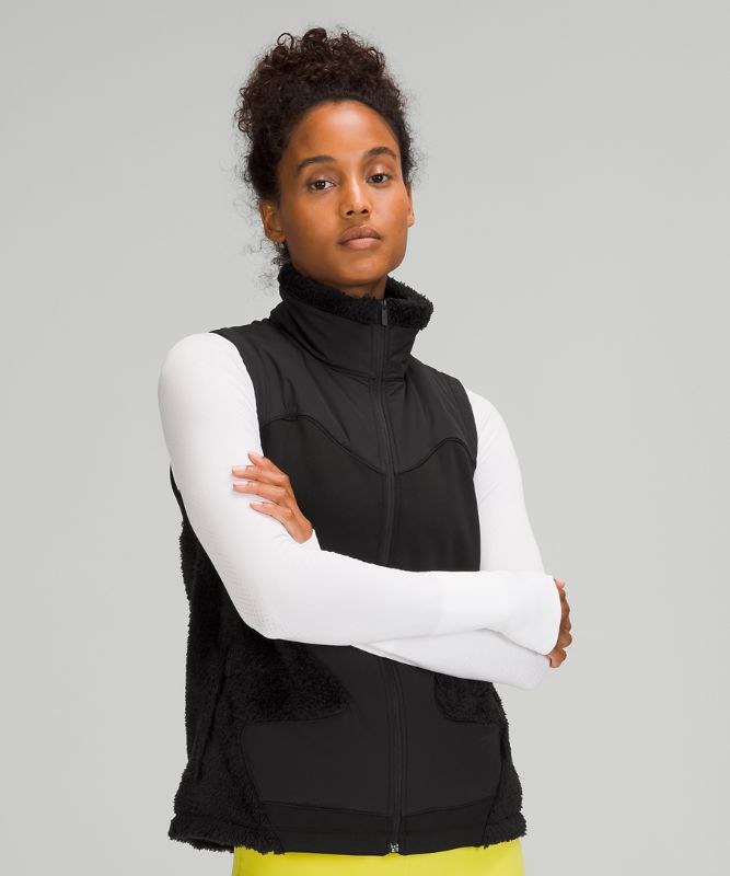 Chaleco Lululemon Fleece Insulated Mujer Negros | 53816-PWMG