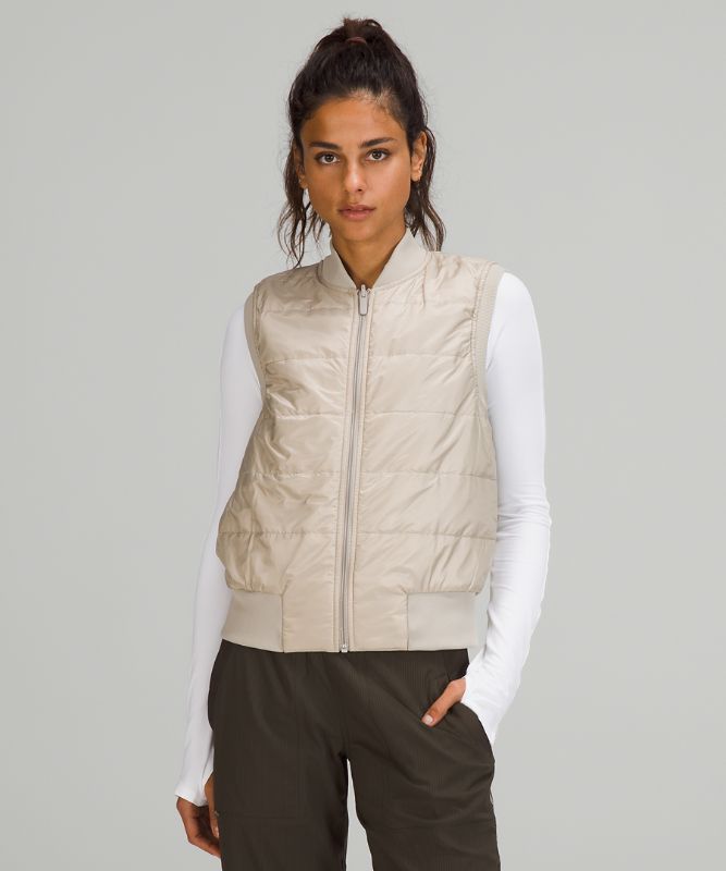 Chaleco Lululemon Non-Stop Bomber Mujer Beige | 76184-BCGN