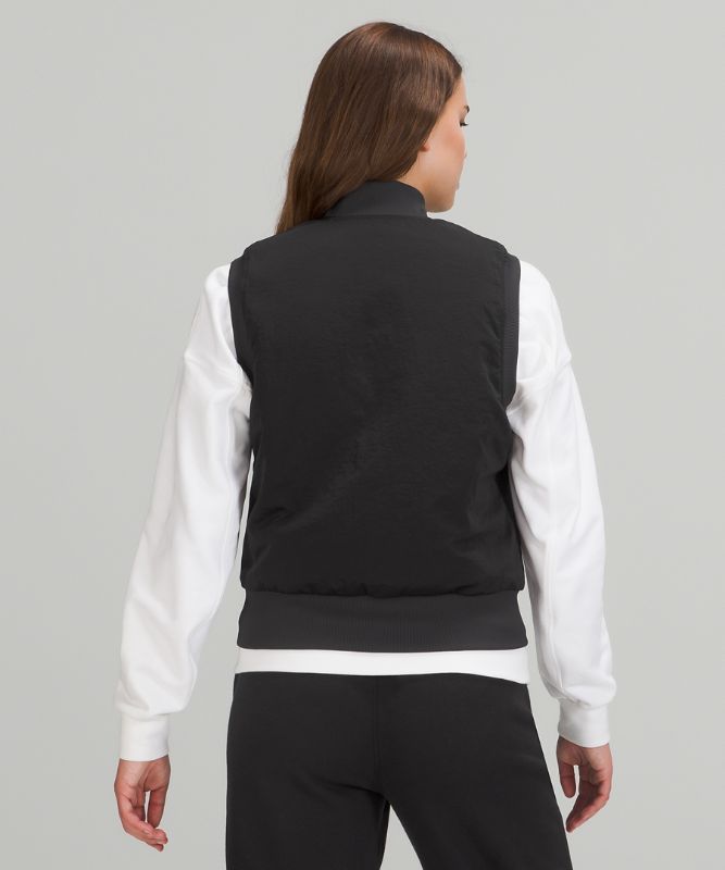 Chaleco Lululemon Non-Stop Bomber Reversible Mujer Negros | 46789-BFJN