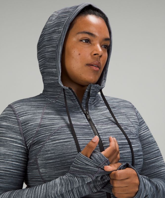 Chamarras Lululemon Hooded Define Nulu Mujer Negros Blancos Negros | 17034-BISR