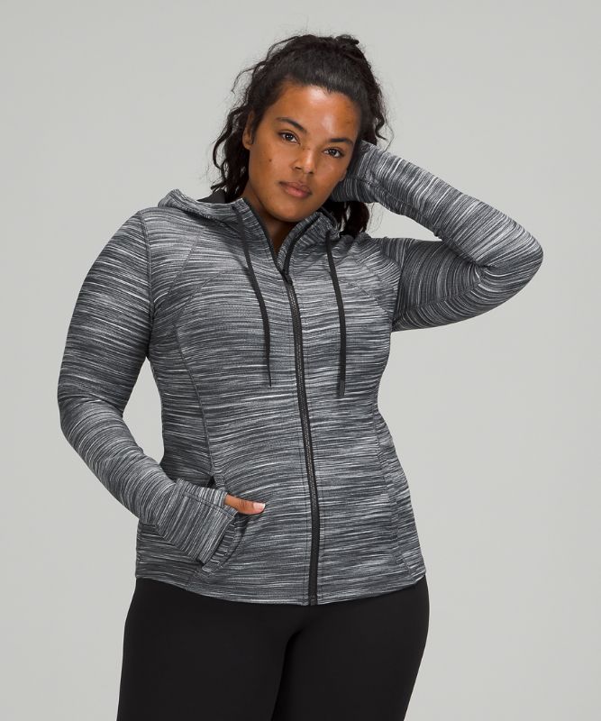 Chamarras Lululemon Hooded Define Nulu Mujer Negros Blancos Negros | 17034-BISR