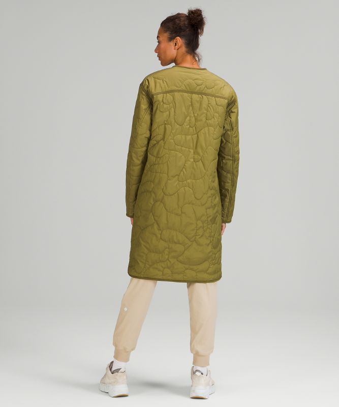 Chamarras Lululemon Insulated Quilted Long Bomber Mujer Verdes | 89632-ABYW