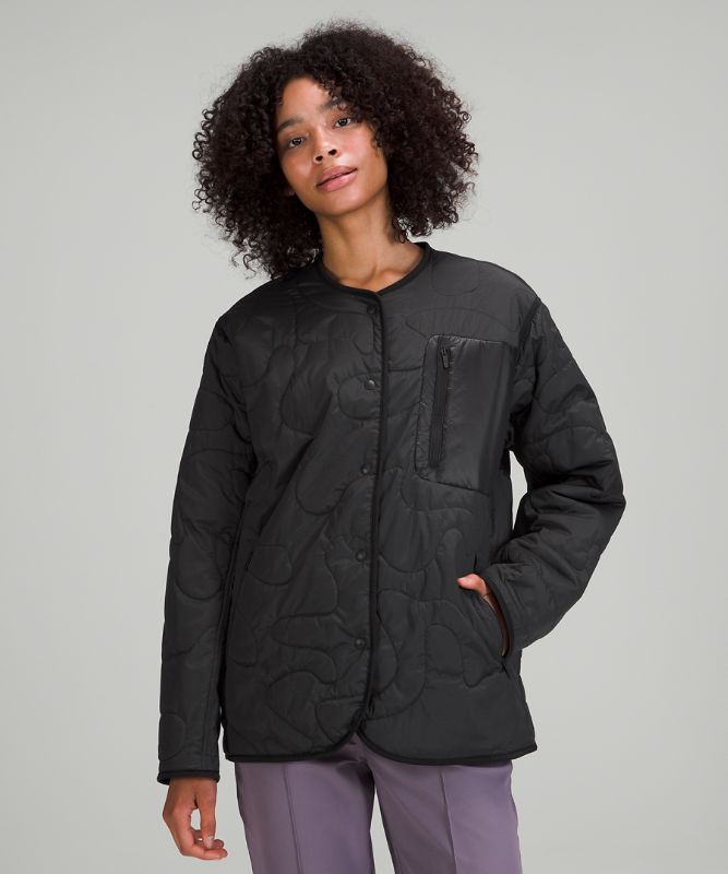 Chamarras Lululemon Insulated Quilted Mujer Negros | 87240-YFLA