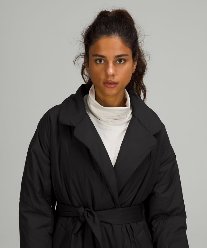 Chamarras Lululemon Insulated Trench Mujer Negros | 21735-TJIG