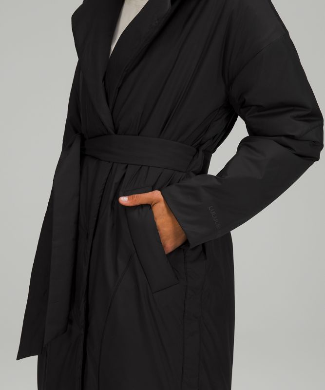 Chamarras Lululemon Insulated Trench Mujer Negros | 21735-TJIG