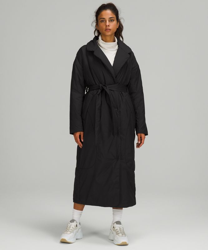 Chamarras Lululemon Insulated Trench Mujer Negros | 21735-TJIG