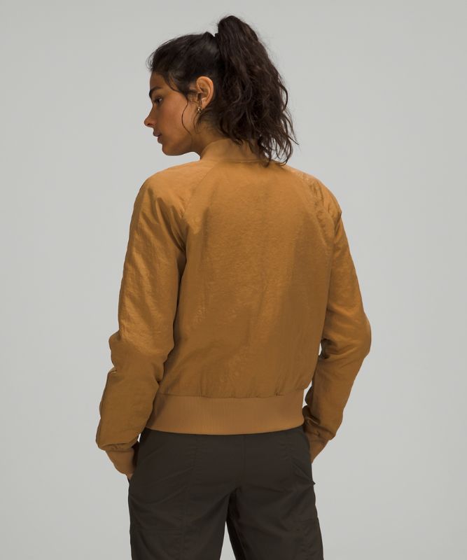 Chamarras Lululemon Non-Stop Bomber Mujer Beige | 41627-UNXH