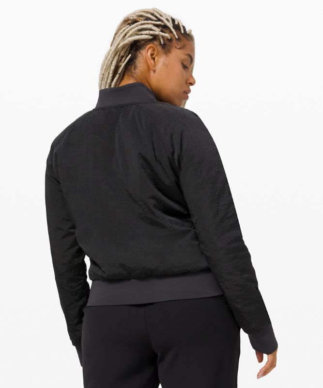 Chamarras Lululemon Non-Stop Bomber Mujer Negros | 94307-OLFX